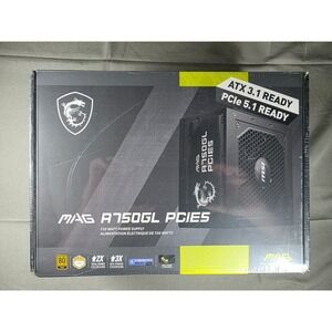 MSI MAG A750GL PCIE 5.1 & ATX 3.1 Gaming Power Supply - Full Modular